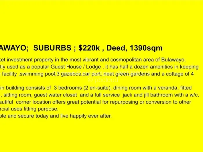 3 Bedroom House for Sale in Suburbs, Bulawayo