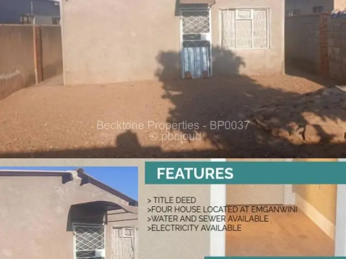 2 Bedroom House for Sale in Emganwini, Bulawayo