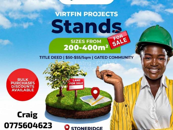 Residential Stand for Sale in Stoneridge, Harare