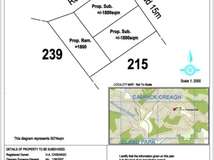 Residential Stand for Sale in Carrick Creagh Estate, Harare