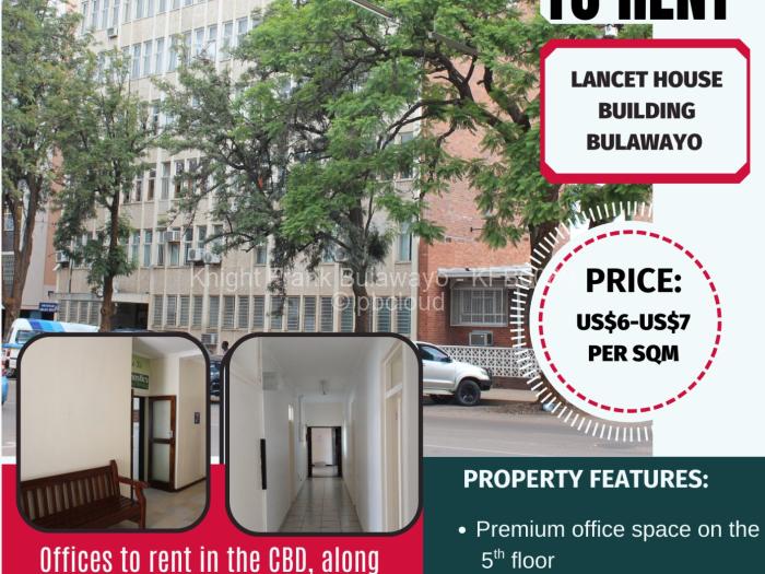 Office to Rent in Bulawayo City Centre, Bulawayo