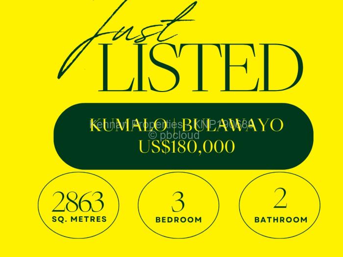 3 Bedroom House for Sale in Kumalo, Bulawayo