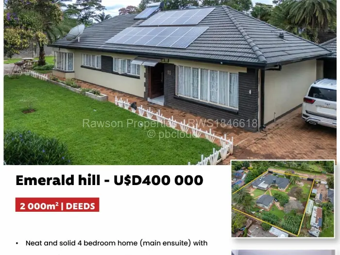 4 Bedroom House for Sale in Emerald Hill, Harare