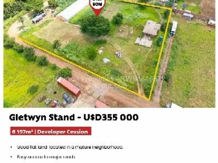 Residential Stand for Sale in Gletwin Park, Harare